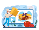 پیش‌نمایش فایل chef-prepares-lasagna-11664181 از پک آشپزی آنلاین