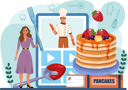 پیش‌نمایش فایل chef-preparing-birthday-cake-11664187 از پک آشپزی آنلاین