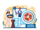 پیش‌نمایش فایل chef-preparing-fish-item-11664184 از پک آشپزی آنلاین