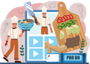 پیش‌نمایش فایل chef-preparing-meal-from-online-recipe-11664190 از پک آشپزی آنلاین