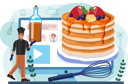 پیش‌نمایش فایل chef-preparing-pastry-cake-11664185 از پک آشپزی آنلاین