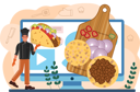 پیش‌نمایش فایل chef-preparing-tacos-11664200 از پک آشپزی آنلاین
