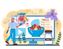 پیش‌نمایش فایل chef-viewing-online-recipe-for-cooking-fish-item-11664183 از پک آشپزی آنلاین