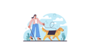 پیش‌نمایش فایل blind-girl-assisted-by-her-pet-dog-11692178 از پک فعالیت وب