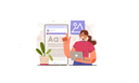پیش‌نمایش فایل woman-guiding-for-content-creation-11692184 از پک فعالیت وب