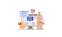 پیش‌نمایش فایل man-showing-blog-promotion-guidance-11692013 از پک فعالیت وب