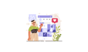 پیش‌نمایش فایل girl-doing-content-marketing-11690961 از پک فعالیت وب
