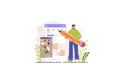 پیش‌نمایش فایل man-doing-blog-professional-designing-11690962 از پک فعالیت وب