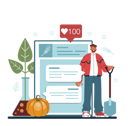 پیش‌نمایش فایل agronomist-getting-online-like-11689451 از پک فعالیت آنلاین