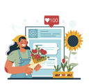 پیش‌نمایش فایل gardener-with-flower-bouquet-11689482 از پک فعالیت آنلاین