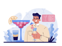پیش‌نمایش فایل barman-preparing-alcoholic-drinks-with-shaker-11689275 از پک متفرقه