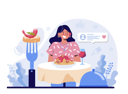 پیش‌نمایش فایل young-girl-having-lunch-in-restaurant-11689294 از پک متفرقه