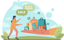 پیش‌نمایش فایل girl-doing-shopping-in-black-friday-shopping-11721070 از پک جمعه سیاه
