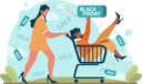 پیش‌نمایش فایل girls-doing-black-friday-shopping-11721065 از پک جمعه سیاه