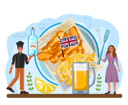 پیش‌نمایش فایل british-deep-fried-fish-and-chips-fast-food-11752324 از پک غذا و نوشیدنی