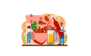 پیش‌نمایش فایل chef-cooking-buffalo-wings-and-chicken-wings-11752314 از پک غذا و نوشیدنی