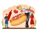 پیش‌نمایش فایل cook-cooking-unhealthy-fast-food-with-ketchup-11752333 از پک غذا و نوشیدنی