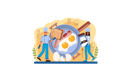 پیش‌نمایش فایل cook-making-fried-eggs-with-vegetables-11752320 از پک غذا و نوشیدنی
