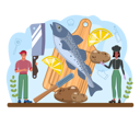 پیش‌نمایش فایل male-chef-making-fried-fish-and-chips-11752325 از پک غذا و نوشیدنی