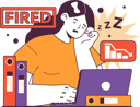 پیش‌نمایش فایل girl-sleeping-at-office-while-getting-fired-from-job-11752930 از پک کسب و کار