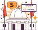 پیش‌نمایش فایل government-getting-pay-check-11752939 از پک کسب و کار