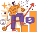 پیش‌نمایش فایل man-showing-financial-growth-11752940 از پک کسب و کار