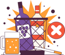 پیش‌نمایش فایل alcohol-and-smoking-prohibited-in-cafe-11753138 از پک بیللها خرید
