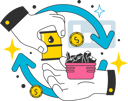 پیش‌نمایش فایل businessman-buys-household-products-in-exchange-of-money-11753176 از پک افکت‌ها کسب‌وکار