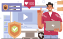 پیش‌نمایش فایل employee-works-on-cyber-security-11753869 از پک فعالیت آنلاین