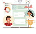 پیش‌نمایش فایل employees-work-on-business-analysis-11753890 از پک فعالیت آنلاین