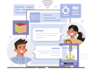 پیش‌نمایش فایل artist-communicating-online-for-3d-shapes-design-11753804 از پک فعالیت آنلاین