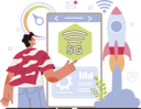 پیش‌نمایش فایل businessman-launches-5g-network-11753806 از پک فعالیت آنلاین