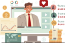 پیش‌نمایش فایل businessman-looks-at-tax-burden-11753837 از پک فعالیت آنلاین
