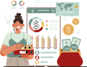 پیش‌نمایش فایل businesswoman-doing-financial-management-11753809 از پک فعالیت آنلاین
