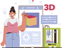 پیش‌نمایش فایل designer-works-on-3d-designing-11753849 از پک فعالیت آنلاین