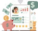 پیش‌نمایش فایل employee-pays-shopping-bill-from-her-savings-11753838 از پک فعالیت آنلاین