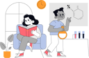 پیش‌نمایش فایل boy-doing-chemical-experiment-while-girl-reading-book-12307064 از پک آموزش و پرورش