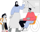 پیش‌نمایش فایل hijab-woman-teaching-blind-people-in-maths-class-12307048 از پک آموزش و پرورش
