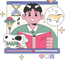 پیش‌نمایش فایل boy-making-video-on-historical-facts-and-stories-12305630 از پک رسانه‌های اجتماعی