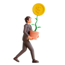 پیش‌نمایش فایل businessman-getting-profit-5474365 از پک شخصیت تاجر