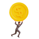 پیش‌نمایش فایل businessman-holding-coin-5462760 از پک شخصیت تاجر