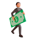 پیش‌نمایش فایل businessman-holding-dollar-note-5474364 از پک شخصیت تاجر
