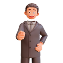 پیش‌نمایش فایل businessman-pointing-at-front-5421805 از پک شخصیت تاجر