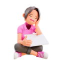 پیش‌نمایش فایل bored-girl-sleeping-exhausted-for-work-5724165 از پک دختر بانمک