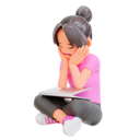 پیش‌نمایش فایل bored-girl-sleeping-exhausted-for-work-5724258 از پک دختر بانمک