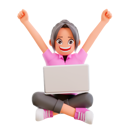 پیش‌نمایش فایل cheerful-girl-doing-online-learning-in-laptop-5724256 از پک دختر بانمک