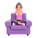 پیش‌نمایش فایل cute-girl-sitting-on-the-sofa-5744735 از پک دختر بانمک