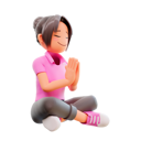 پیش‌نمایش فایل girl-doing-meditating-5732086 از پک دختر بانمک