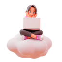 پیش‌نمایش فایل girl-doing-online-working-5724646 از پک دختر بانمک