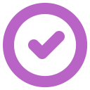 پیش‌نمایش فایل done-circle-symbol-downloaded از پک بنفش پررنگ (نمونه های رایگان)